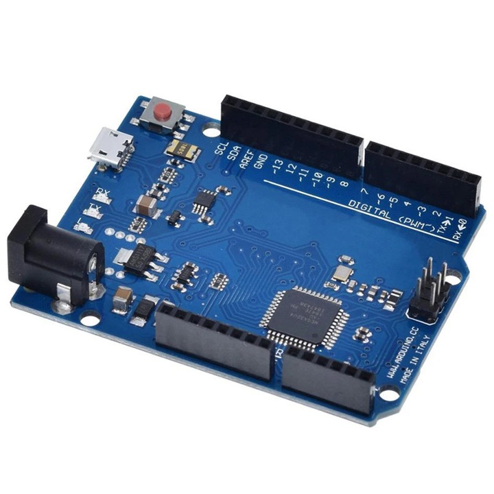 Arduino Leonardo R3 fejlesztőkártya ATmega32u4-gyel, 5V, 16MHz
