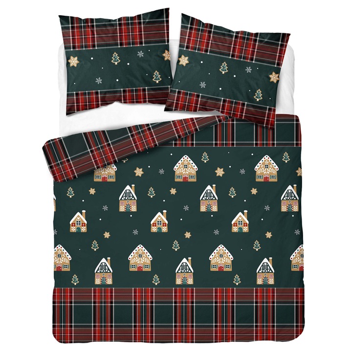 Detexpol ágynemű garnitúra, 220x200cm, 100% pamut, 2 párnahuzat 70x80cm, többszínű