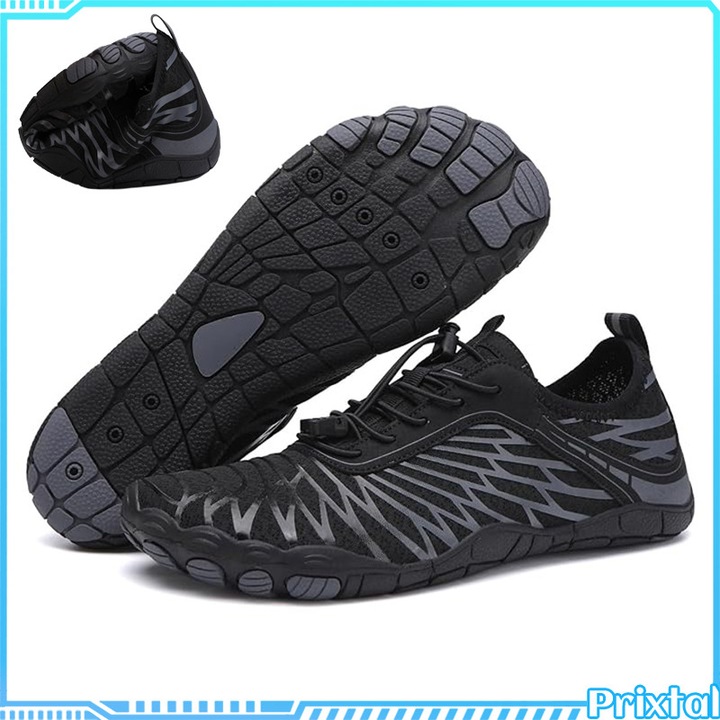 Pantofi de plaja/pantofi de apa, marimea 41, confortabil si respirabil, usor, uscare rapida, drenaj eficient, talpa antiderapanta, moale si elastic, cu banda reflectorizanta, pentru cupluri, pentru alergare/plaja/activitati acvatice, negru