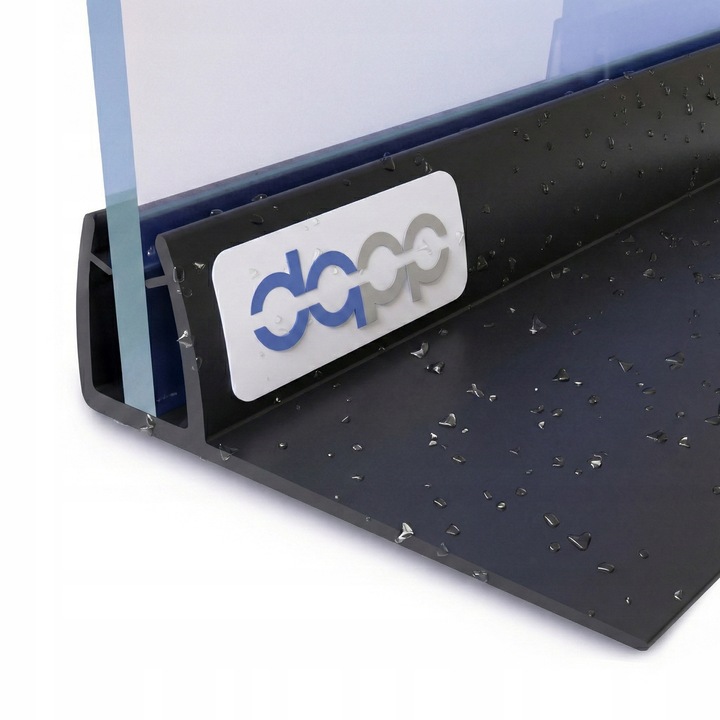 Uszczelca neagra pentru cabina de dus, DQ-PP, 60cm, 6-8mm, rezistenta la apa, montaj rapid