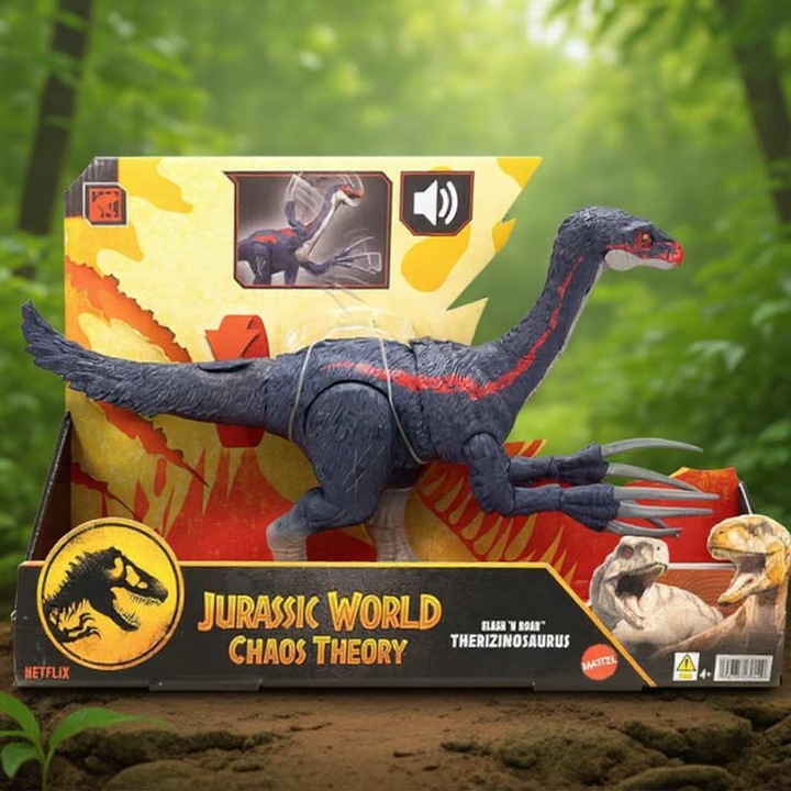 Figurina Interactiva Dinozaur Therizinosaurus din JURASSIC WORLD - pentru Copii, Jocuri de Rol si Colectie