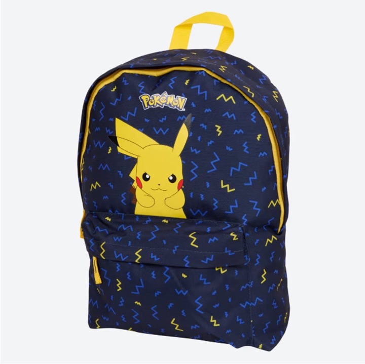 Ghiozdan Copii Pokémon Pikachu, Rucsac Scoala si Gradinita, Compartiment Principal si Buzunar Frontal, Albastru