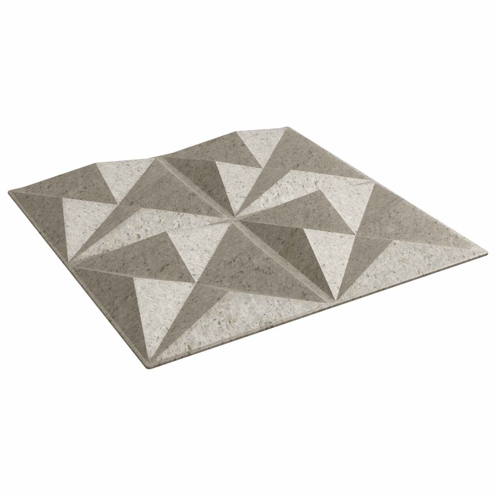vidaXL Panouri de perete 24 pcs Beton Origami 50 x 50 cm Spuma XPS