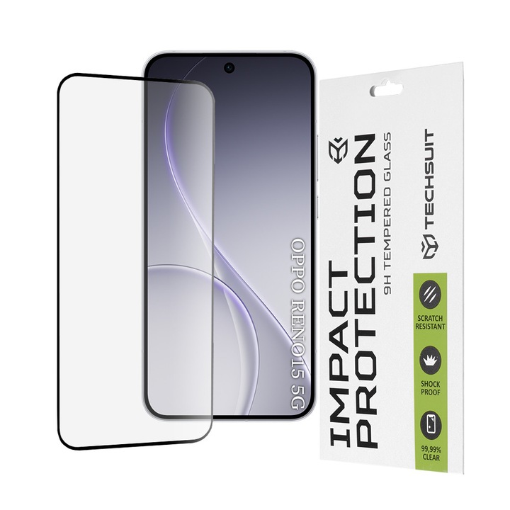 Folie pentru Oppo Reno15 - Techsuit 111D Full Cover / Full Glue Glass - Black