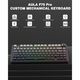 Безжична механична клавиатура AULA F75 Pro, персонализирана 75% hot-swappable клавиатура с копче, RGB подсветка, предварително смазани суичове Reaper, PBT капачки за клавиши със страничен печат, 2.4 GHz/USB-C/BT5.0 механични геймърски клавиатури