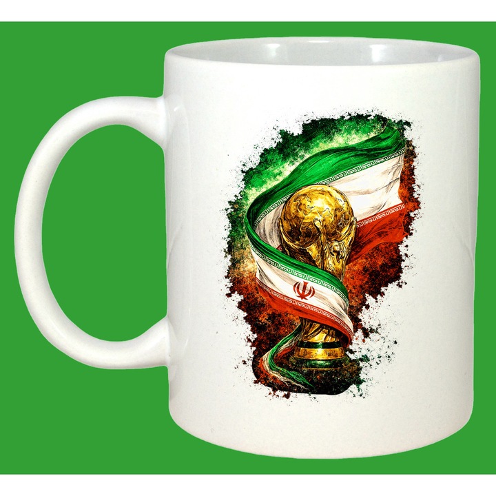 Cana Iran World Cup Fifa 2026, Cadou, Sarbatori, Cri-Flo, Culoare Alb, 330 ml