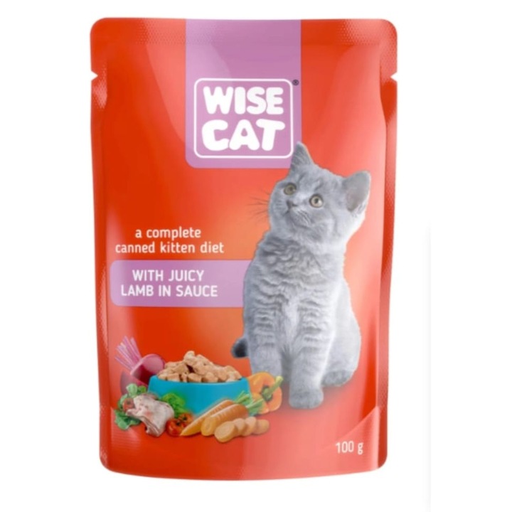 Мокра храна за котки с агнешко в сос 100гр X 24бр