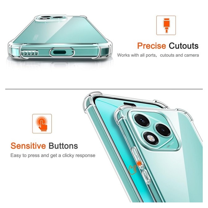 Husa Upzz® Shock Armor Compatibila Cu Honor 600 LITE, Protectie Sporita, Anti Soc, Silicon, Transparenta
