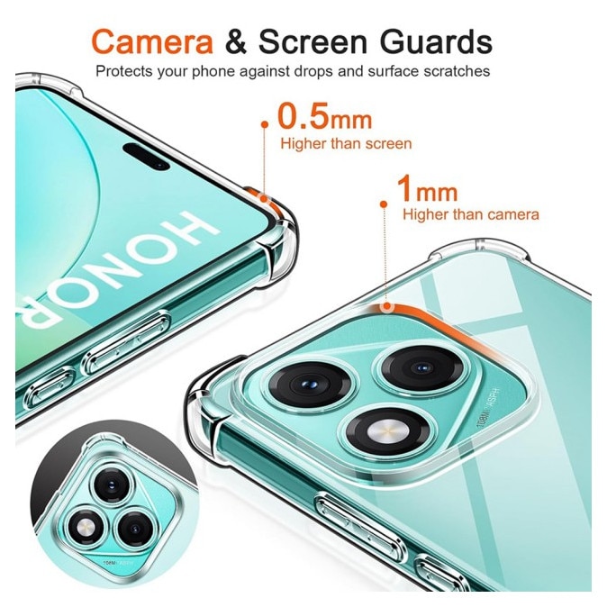 Husa Upzz® Shock Armor Compatibila Cu Honor 600 LITE, Protectie Sporita, Anti Soc, Silicon, Transparenta