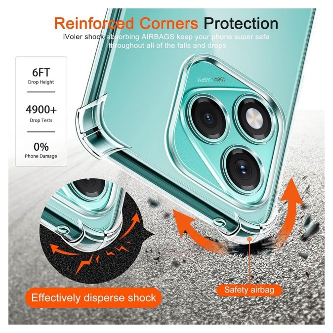 Husa Upzz® Shock Armor Compatibila Cu Honor 600 LITE, Protectie Sporita, Anti Soc, Silicon, Transparenta