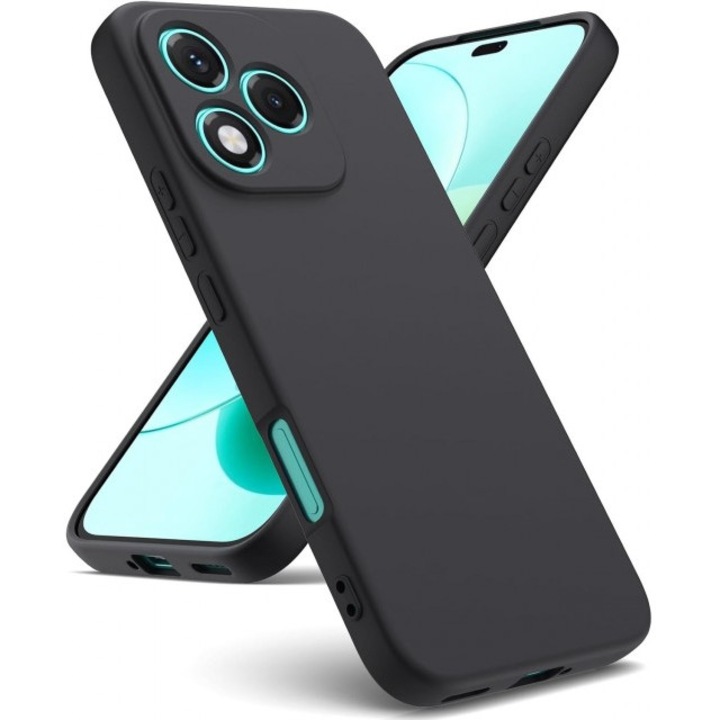 Husa Upzz® Ultra Slim New Compatibila Cu Honor 600 LITE, Silicon Soft Slim Anti Amprente, Protectie La Camera, Negru