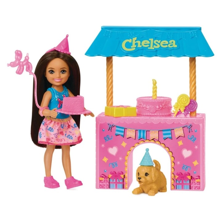Set de Papusi Barbie Family and Friends, Chelsea, multicolor, 24x30.5x6.5cm