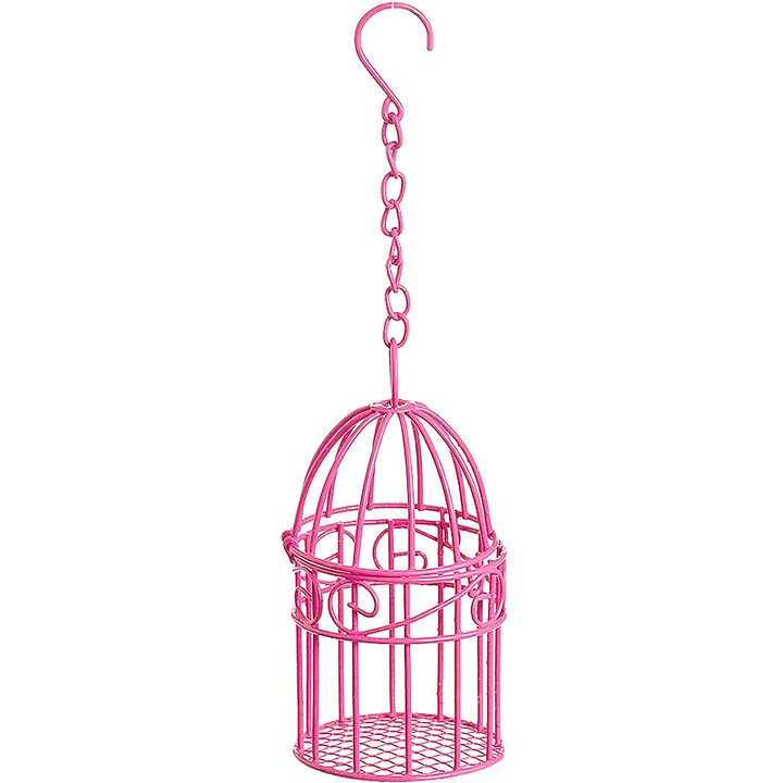 Colivie metalica, Katsos, 12x6cm, roz