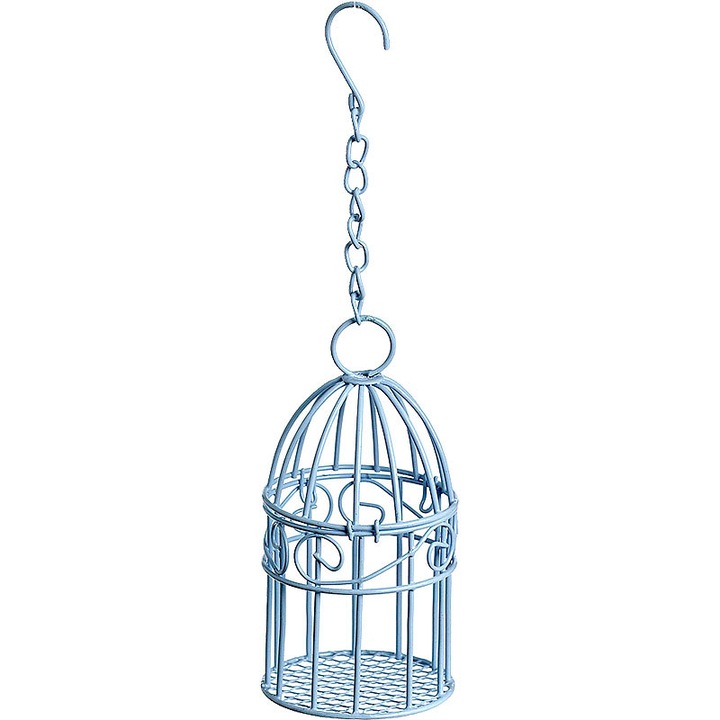 Colivie metalica, Katsos, 12x6cm, albastra