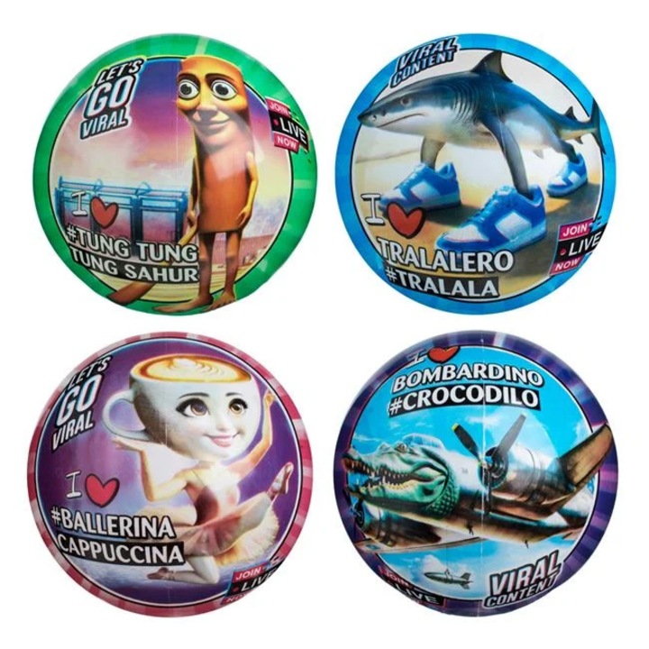 Minge plaja plastic colorat model Brain Rot 23cm