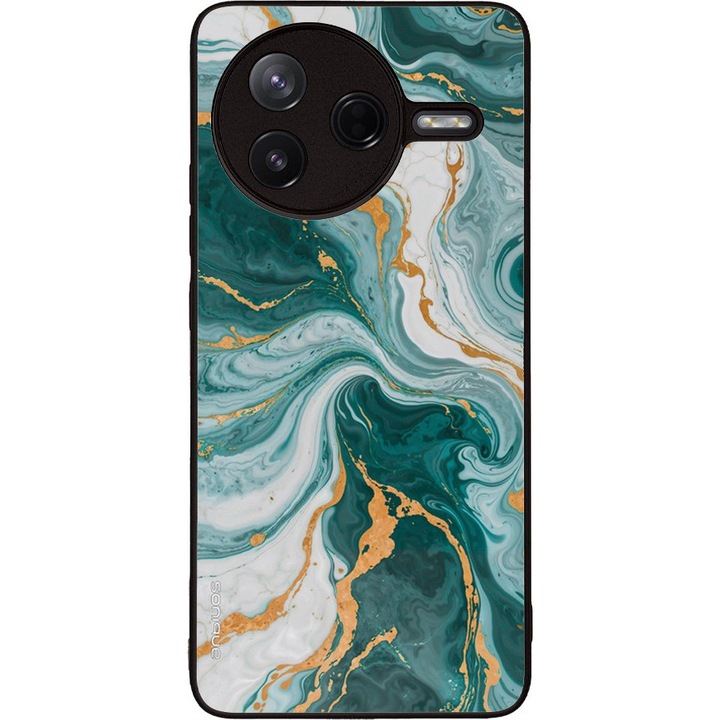 Husa telefon Sonique Marble Series pentru Xiaomi Poco F7 Pro 5G, silicon, antisoc, verde