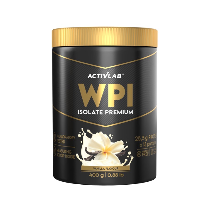 Activlab WPI Proteina din zer izolata 85%, Low carb, Aroma Vanilie, 1kg