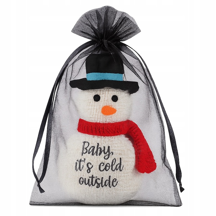 Set 10 pungi organza negre 20x30 cm pentru cadouri, Allbag