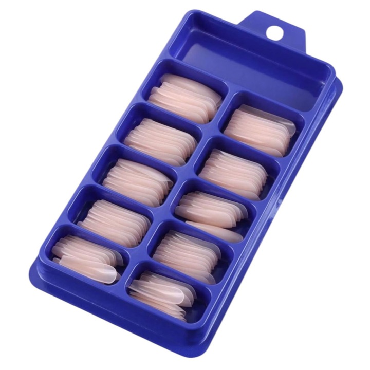 Műköröm tippek, nude, 100 darabos szett