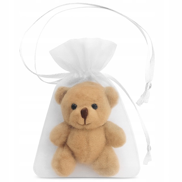 Set 10 Woretki din Organza, Alb, 7x9 cm