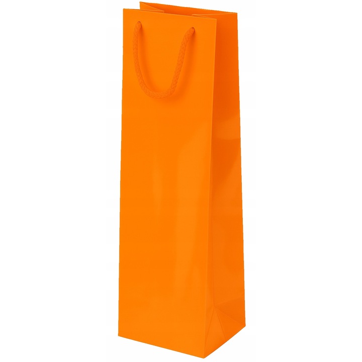 Set 5 torbe prezentare pentru vin, Allbag, pomaranj, 11x9x40 cm, laminate