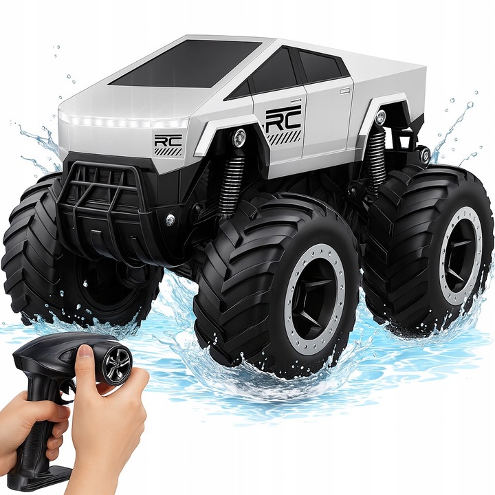 Masinuta RC Monster Truck 4x4 Allbag, LED, 26x17,5x16,5cm, set cu telecomanda