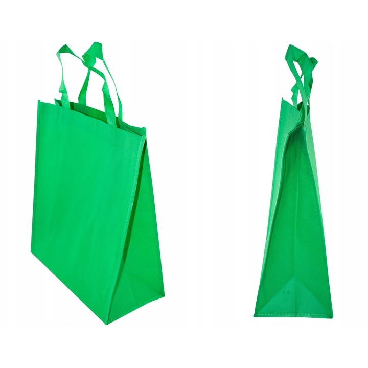 Geanta universala Allbag, 30x15x15x35 cm, verde, reutilizabila