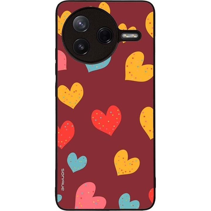 Husa telefon Sonique Heart Series pentru Xiaomi Poco F7 Pro 5G, silicon, antisoc, multicolor