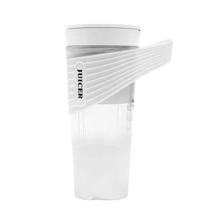 Blender portabil reincarcabil, 530ml, 6 lame din otel inoxidabil, alb