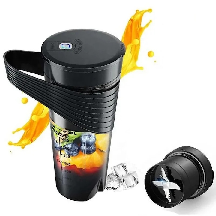 Blender de mana Midea MJ-BH1001W 1000W, argintiu, 0,6l, design ergonomic
