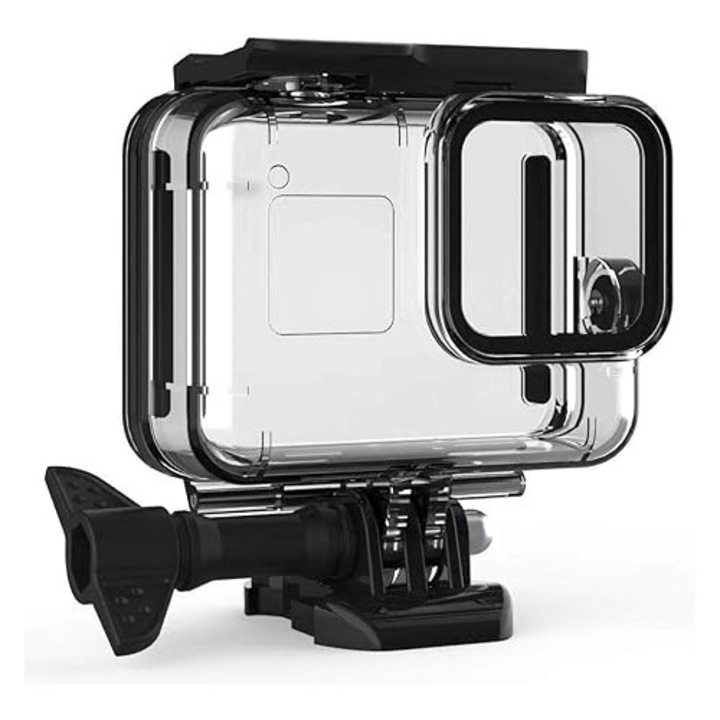 Водоустойчив защитен калъф за GoPro Hero 8, дълбочина 60м, с бърза стойка и винт за закрепване