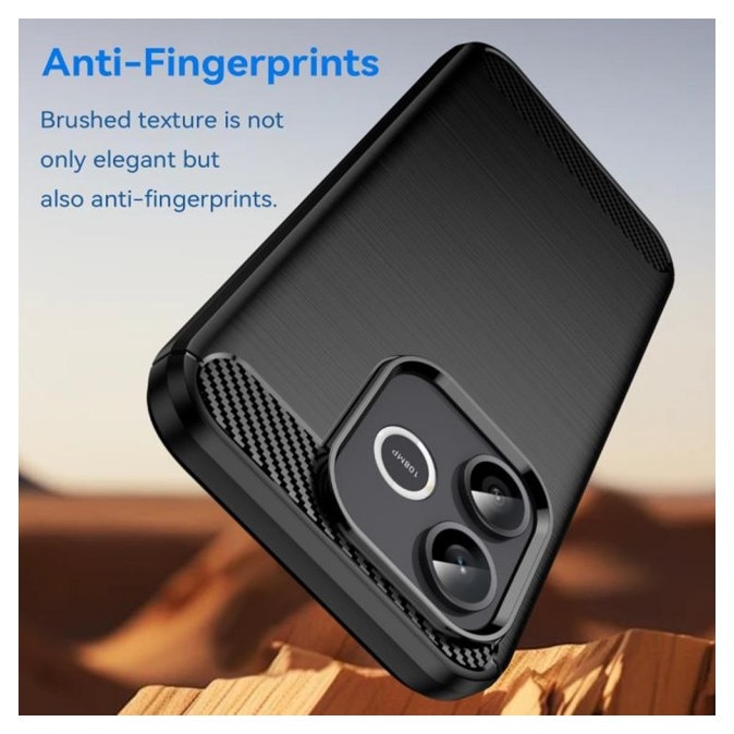 Husa Upzz® Compatibila cu Honor 600 LITE, Anti-Soc, Slim, Protectie Camera, Design Carbon Premium, TPU + PC, Negru