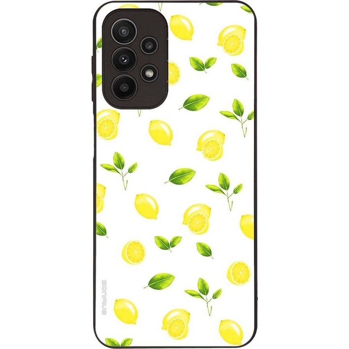 Husa telefon Sonique Theke Fruit Series, protectie antisoc, imprimeu fructe, galben, pentru Samsung Galaxy A23 5G / A23 4G