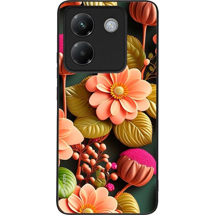 Husa telefon Sonique 3D Flower Series, design 3D, silicon, antisoc, somon, pentru Xiaomi Poco M7 Pro 5G