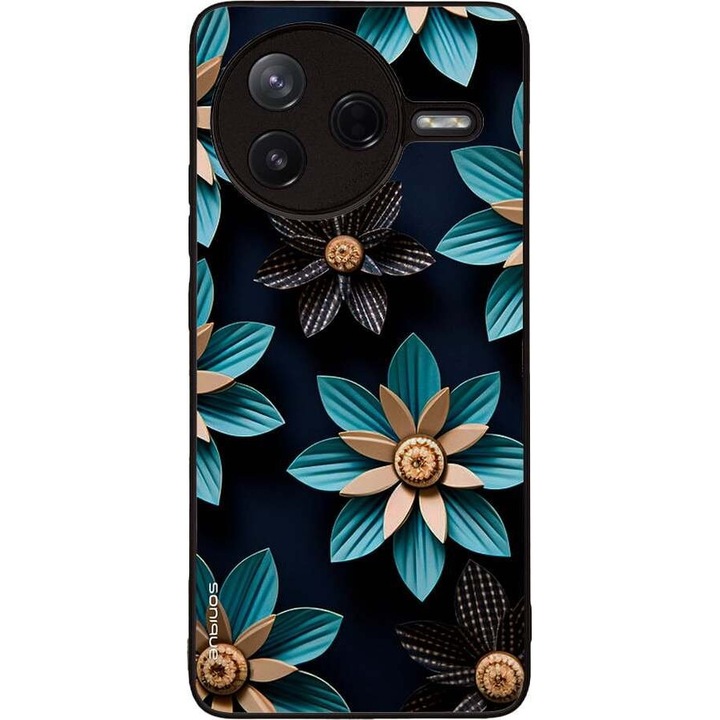 Husa telefon Sonique 3D Flower Series, galben, pentru Xiaomi Poco F7 Pro 5G, silicon, antisoc