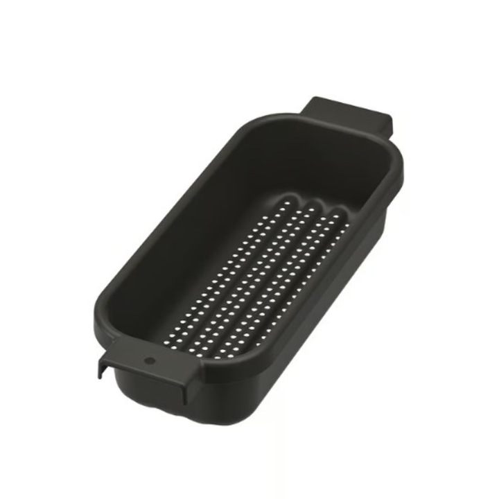 Sita chiuveta multifunctionala HomeNext, scurgator vase si strecuratoare legume, montaj peste chiuveta, plastic rezistent, antracit