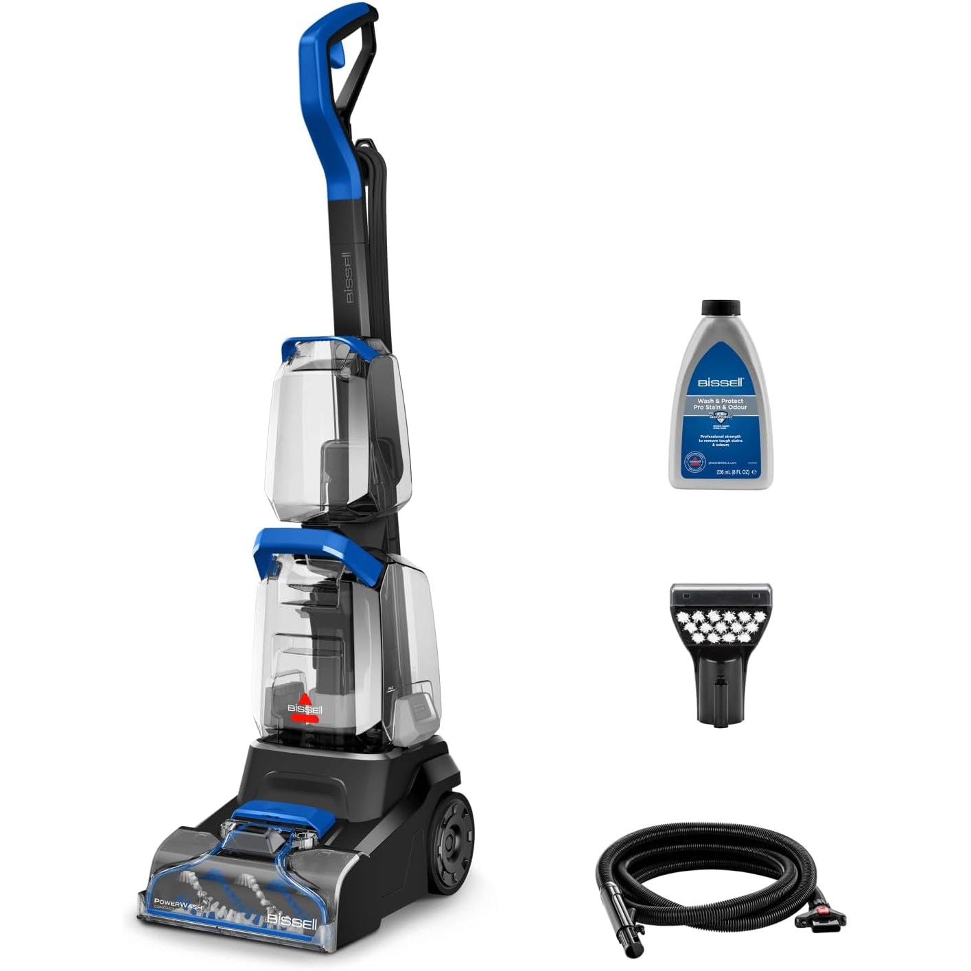 Aspirator vertical cu spalare Bissell 4058N, 600 W, accesorii detasabile, cu cablu, Albastru