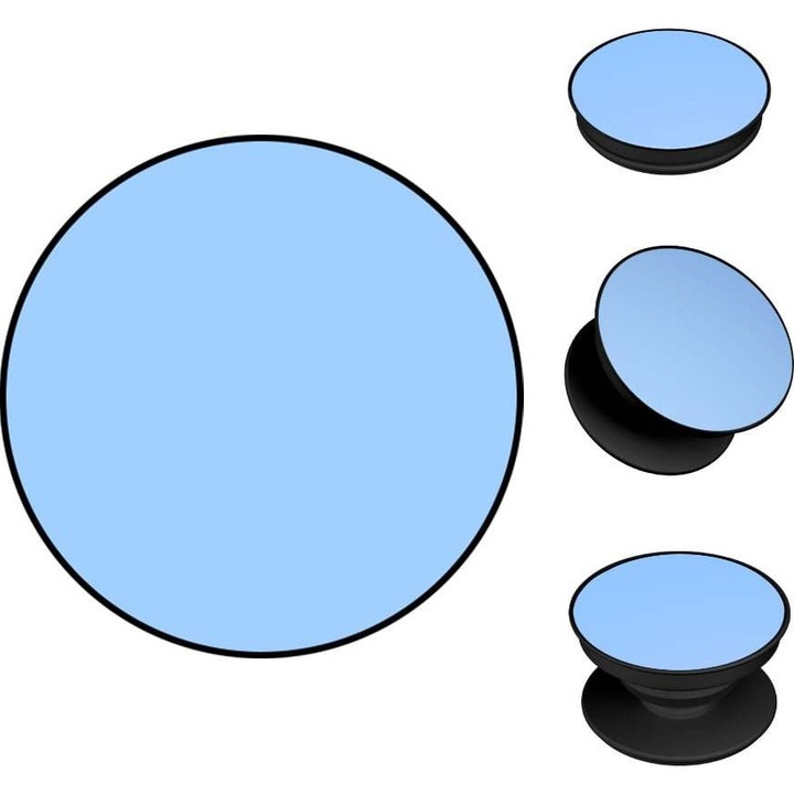 Suport pentru telefon Pop Sonique ColorBloc, design ergonomic, material plastic rezistent, turcoaz