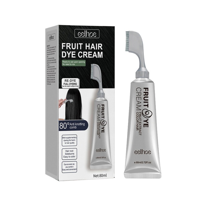 EELHOE Színező Balzsam Enyhe Fedéssel, 80ml, Sodium Laureth Sulfate és Hidroxietil-cellulóz Tartalommal - Gyengéd Színezés, Tartós Szín, Intenzív Fény