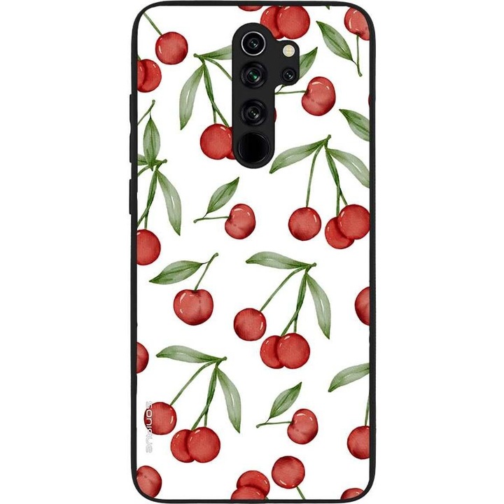 Husa telefon Sonique Fruit Series pentru Xiaomi Redmi Note 8 Pro, imprimeu fructe, silicon, antisoc, rosie