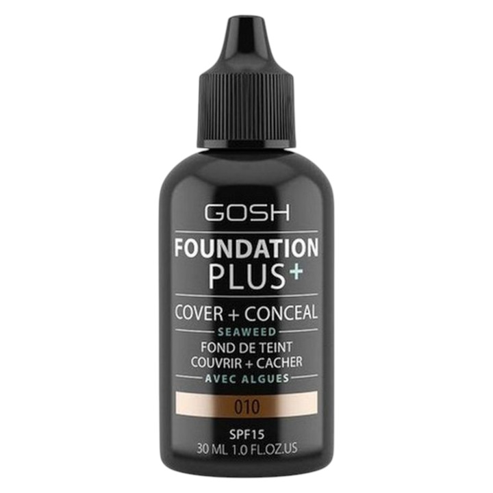 Fond de ten lichid, Gosh, Foundation Plus+, Tan, SPF15, 30 ml