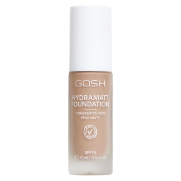 Fond de ten, Gosh, Hydramatt, matte, 006Y, 30 ml, SPF15, tester