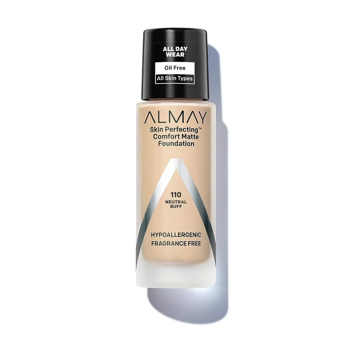 Fond de ten, Almay, Skin Perfecting Comfort, 110 Neutral Buff, SPF 15, 30 ml