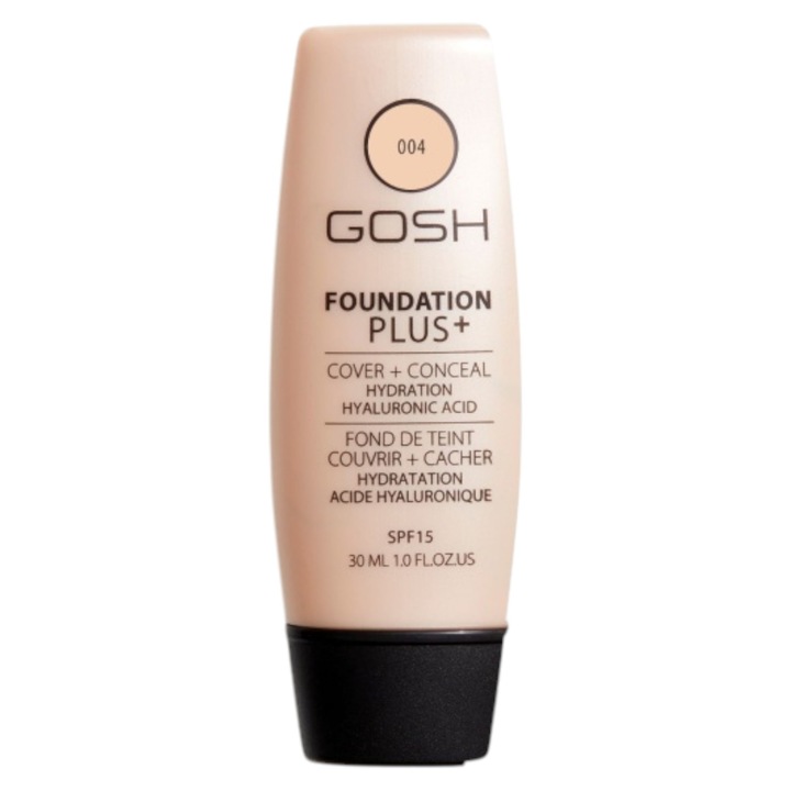 Fond de ten lichid și concealer 2-in-1, Gosh, 004 Natural, 30 ml