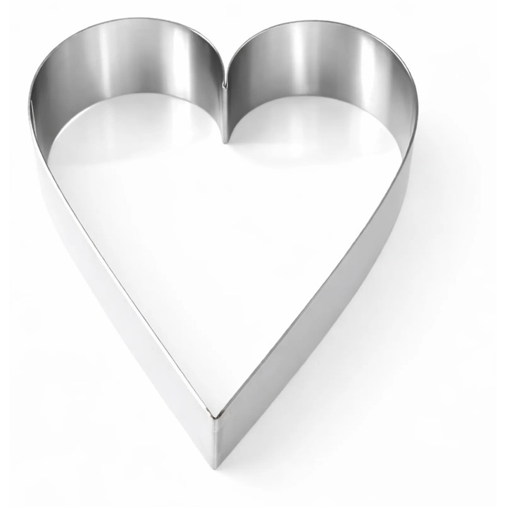 Inel de Patiserie, inox AISI 304, forma inimă, 10.5x10cm
