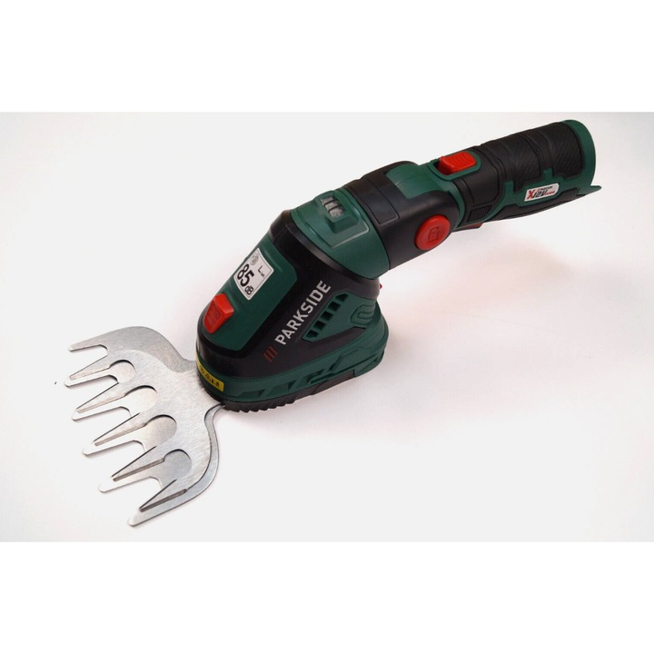 Foarfeca electrica ParkSide PGSA 12 A1, 2 in 1, fara maner telescopic, 12.5cm lama arbust, 17cm lungime taiere