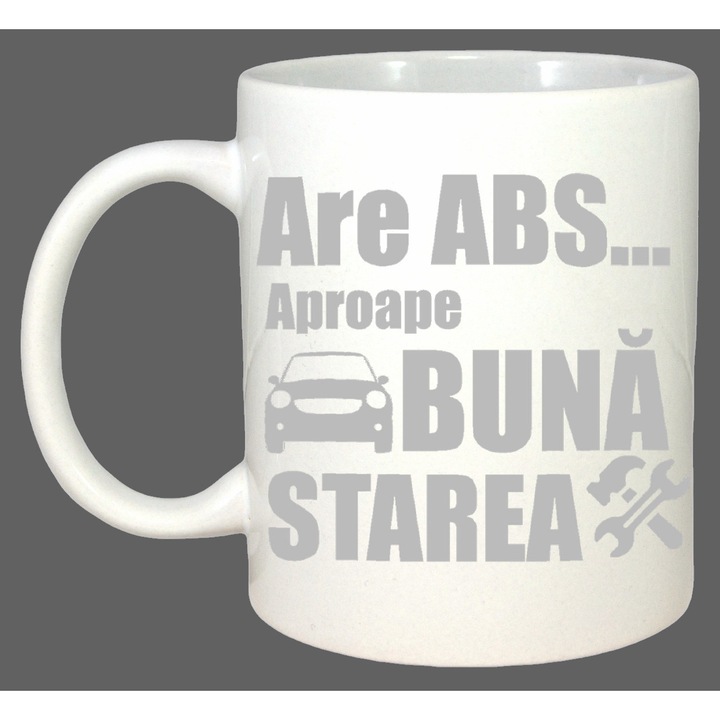 Cana Are Abs Buna Starea Auto, Cadou, Sarbatori, Cri-Flo, Culoare Alb, 330 ml