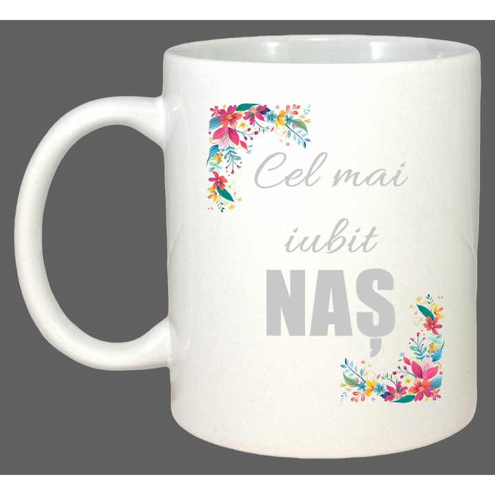 Cana Cel Mai Iubit Nas Floral, Cadou, Sarbatori, Cri-Flo, Culoare Alb, 330 ml