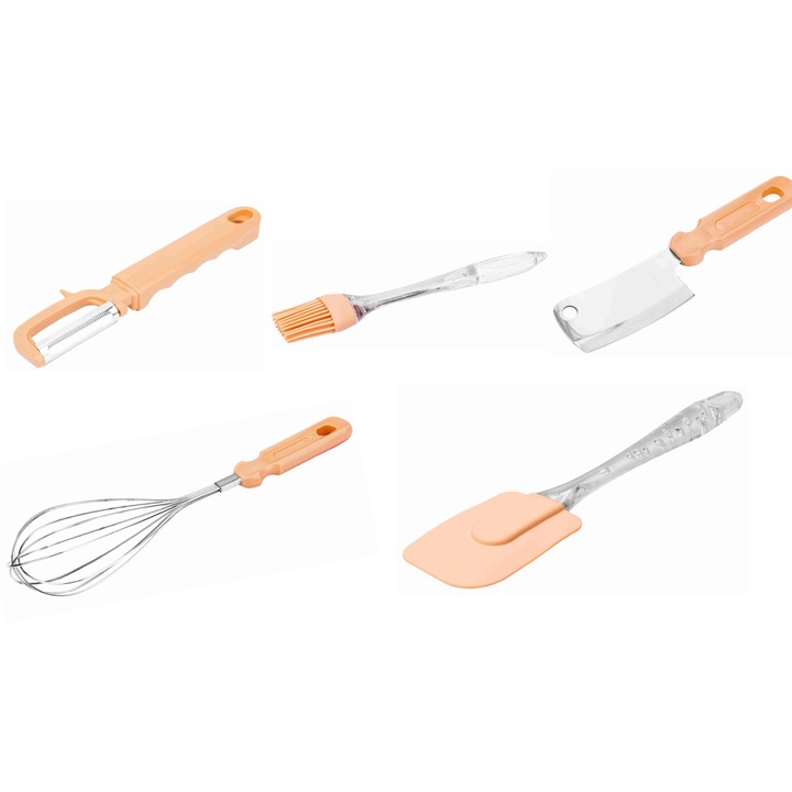 Set 5 Ustensile de Bucatarie Sungroup, Dimensiuni: 6x6x27cm, 6x1x25cm, 3.7x1x19cm, 2.5x1.5x18cm, 4x1.5x23cm