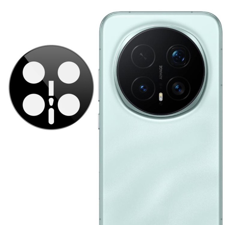 Folie de protectie camera pentru Honor Magic 8 Pro din sticla securizata, Full Cover, Rezistenta 9H, Anti-Zgarieturi, montare usoara - negru